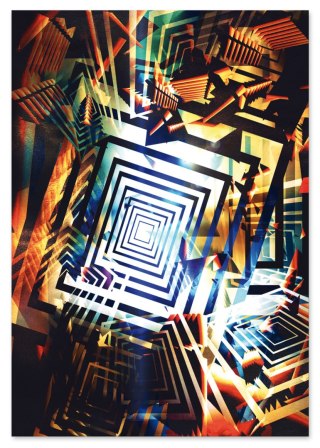 Plakat ABSTRAKCJA KWADRATY kolor