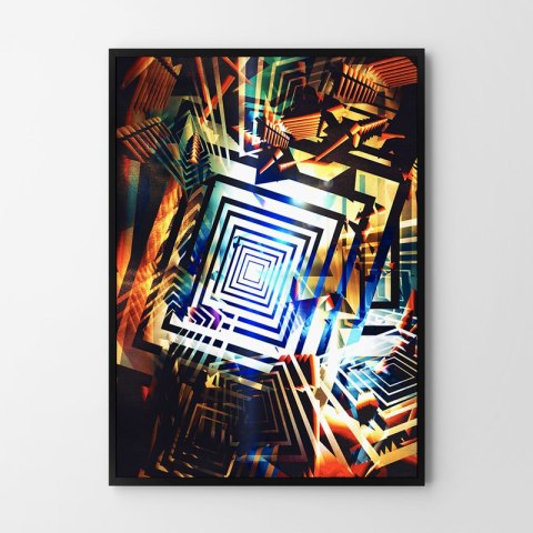 Plakat ABSTRAKCJA KWADRATY kolor