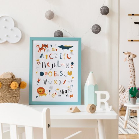 Plakat ALFABET ABECADŁO LITERY kolor