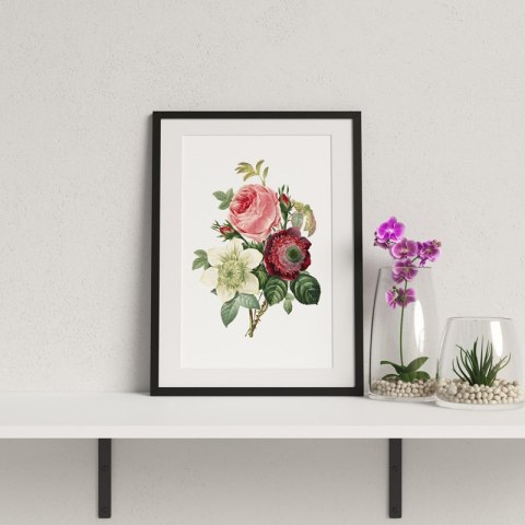 Plakat BUKIET KWIATY VINTAGE kolor