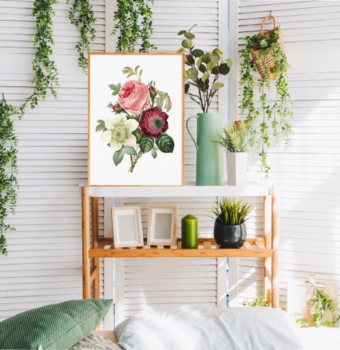 Plakat BUKIET KWIATY VINTAGE kolor