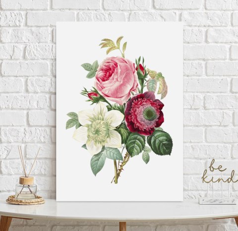 Plakat BUKIET KWIATY VINTAGE kolor