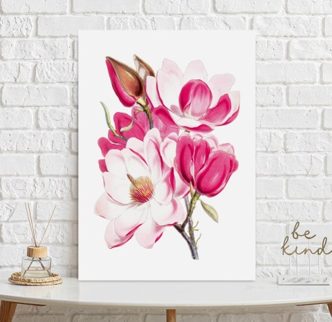 Plakat BUKIET RÓŻOWYCH KWIATÓW kolor