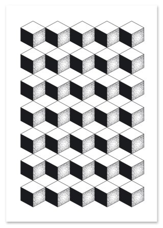 Plakat CZARNOBIAŁY PATTERN czarny