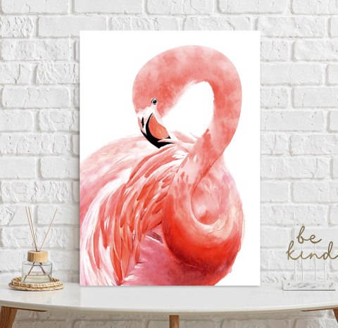 Plakat FLAMING różowy