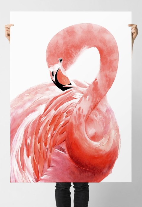 Plakat FLAMING różowy