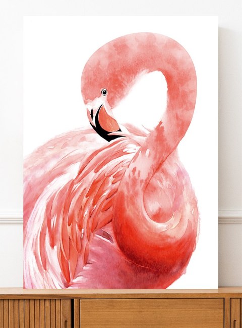 Plakat FLAMING różowy