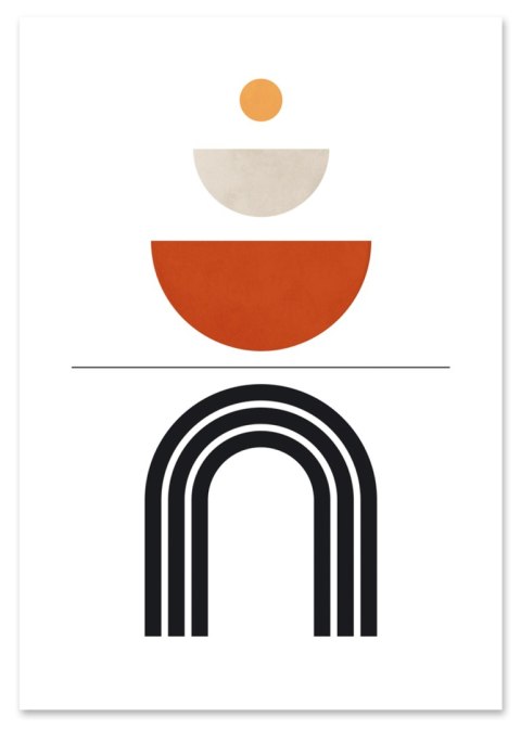 Plakat GEOMETRIA BOHO STYL kolor