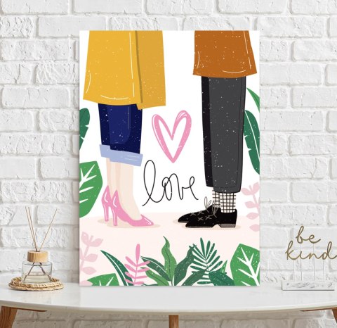 Plakat ILUSTRACJA LOVE kolor