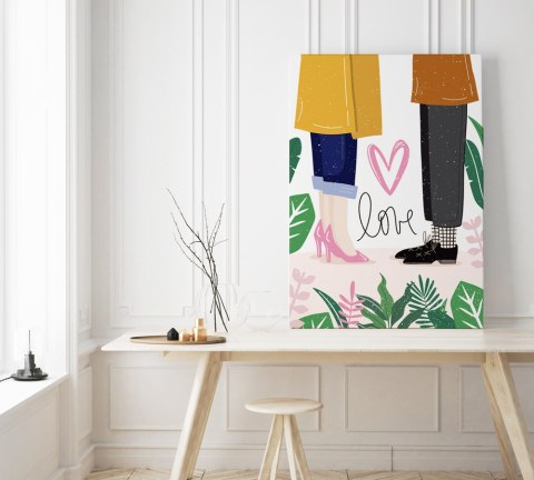 Plakat ILUSTRACJA LOVE kolor