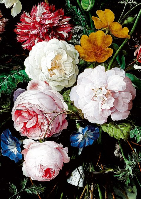 Plakat KWIATY CZARNE TŁO kolor