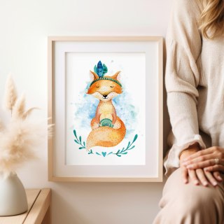 Plakat LISEK LIS AKWARELA kolor