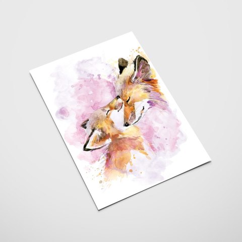 Plakat LISEK LIS LISIA RODZINA kolor