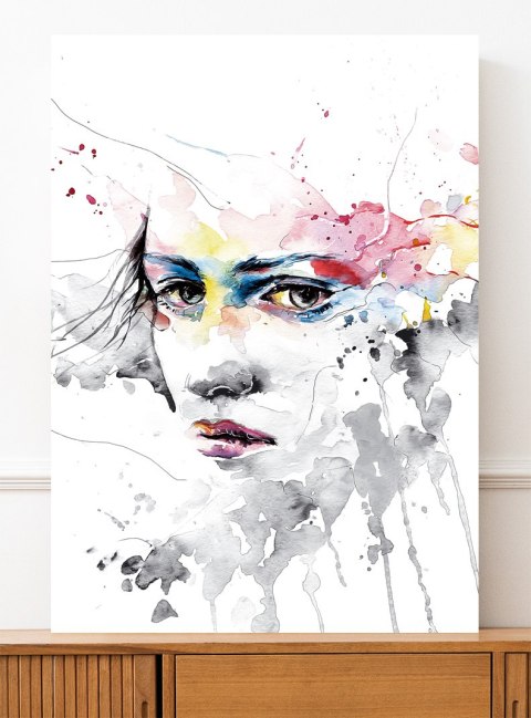 Plakat MALARSKI PORTRET KOBIETY kolorowy