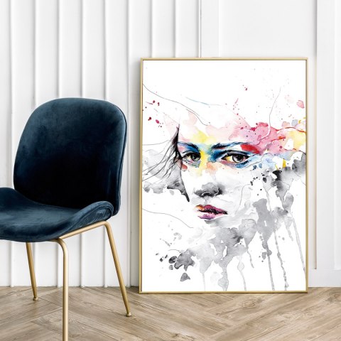 Plakat MALARSKI PORTRET KOBIETY kolorowy