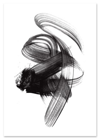 Plakat MAŹNIĘCIE CZARNA FARBA czarno biały