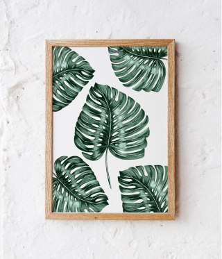 Plakat MONSTERA PATTERN zielony