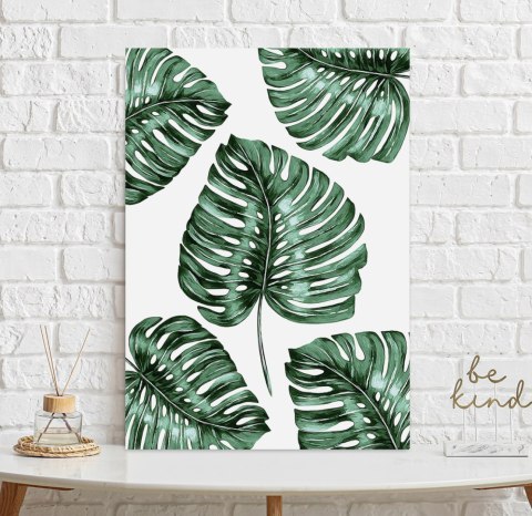 Plakat MONSTERA PATTERN zielony