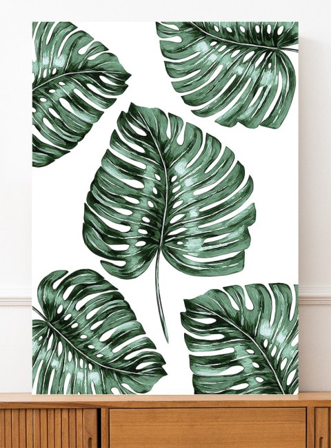 Plakat MONSTERA PATTERN zielony