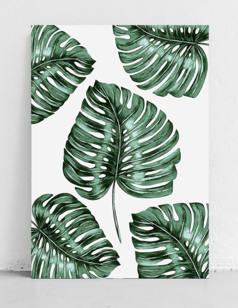 Plakat MONSTERA PATTERN zielony