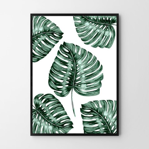 Plakat MONSTERA PATTERN zielony