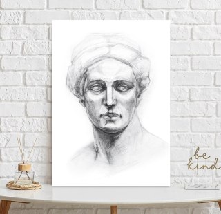 Plakat MUZA POSĄG GRECKI szkic czarno biały