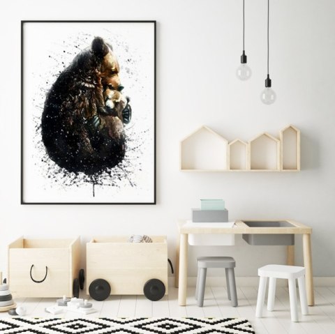 Plakat NIEDŹWIEDZIE pokój dziecka kolor