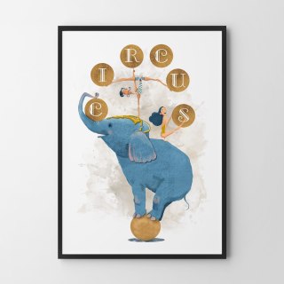 Plakat dla dziecka CYRK kolor