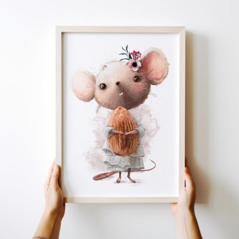 Plakat dla dziecka MYSZ MYSZKA kolor