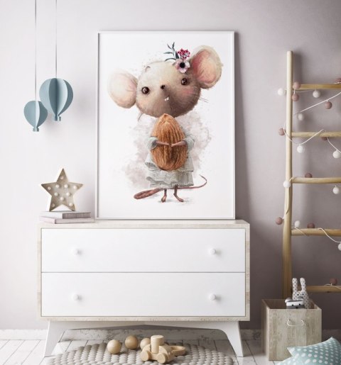 Plakat dla dziecka MYSZ MYSZKA kolor