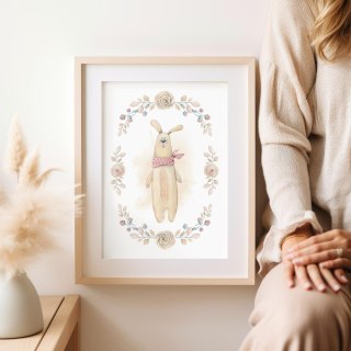 Plakat dla dziecka USZATEK KRÓLICZEK kolor