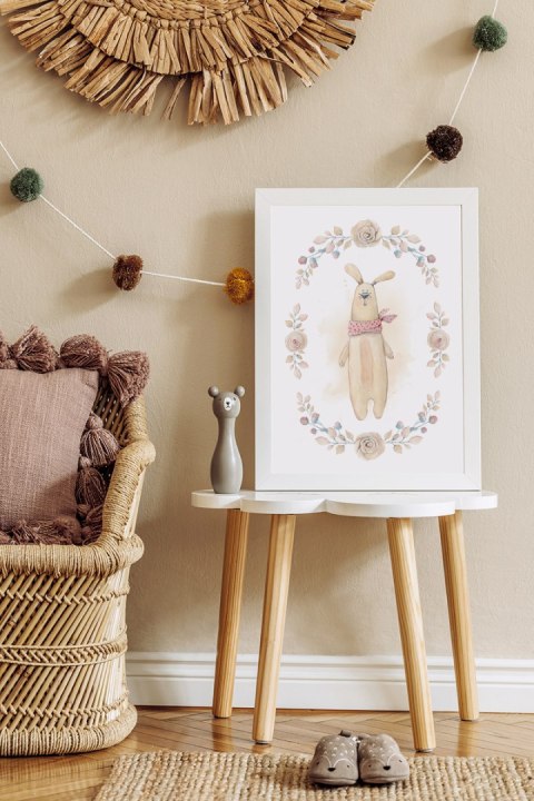 Plakat dla dziecka USZATEK KRÓLICZEK kolor