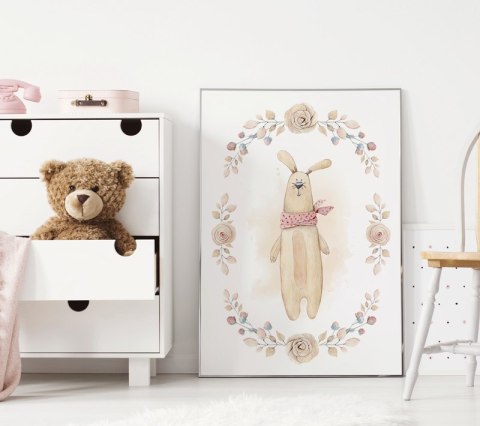 Plakat dla dziecka USZATEK KRÓLICZEK kolor