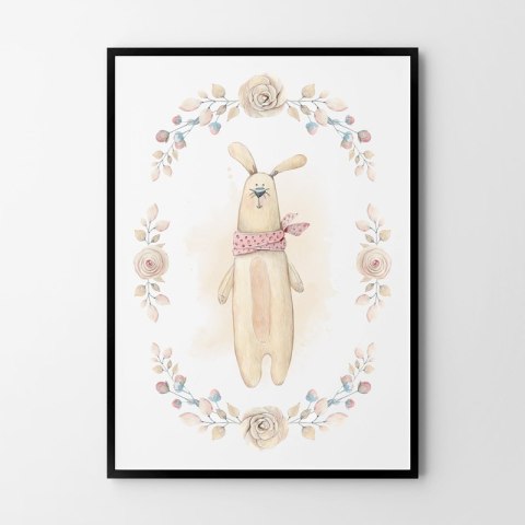 Plakat dla dziecka USZATEK KRÓLICZEK kolor