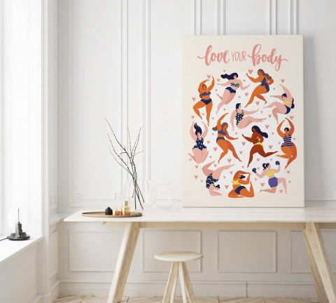 Plakat motywacyjny FITNESS SIŁOWNIA kolor