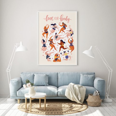 Plakat motywacyjny FITNESS SIŁOWNIA kolor