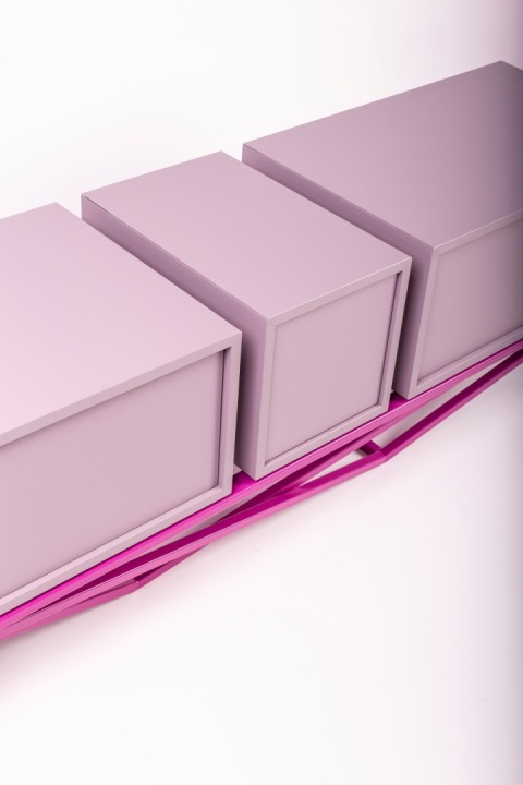 Komoda CANTO 180 x 56 cm metal fioletowa