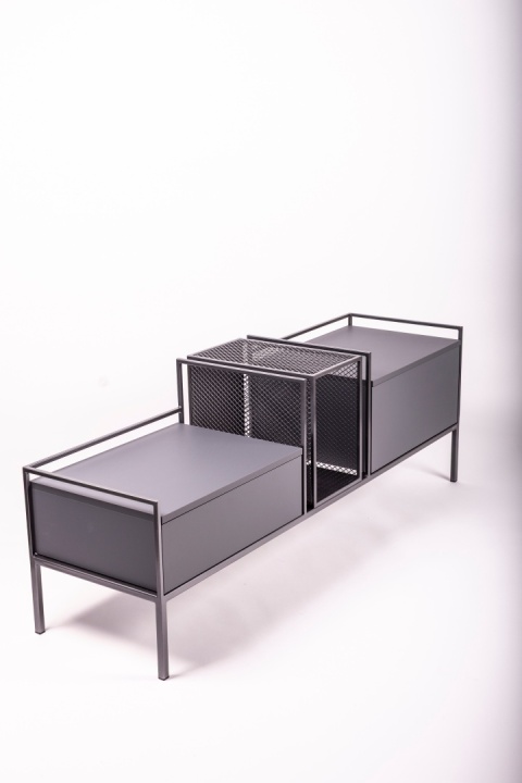 Komoda VELO 165 x 63 cm designerska szara