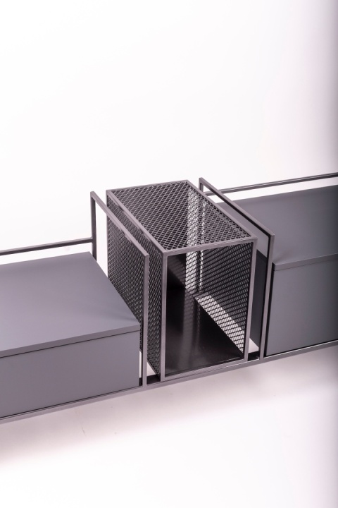 Komoda VELO 165 x 63 cm designerska szara