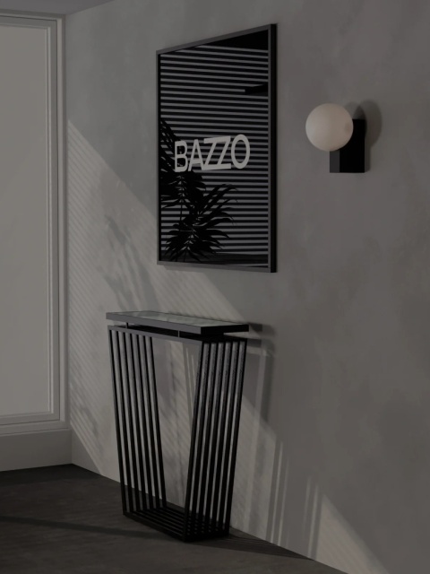 Konsola LUNEA na metalowej podstawie czarna