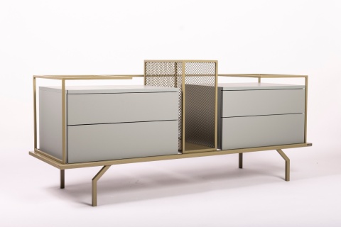 Komoda LEGERO 160 x 76 cm designerska zielona szałwia