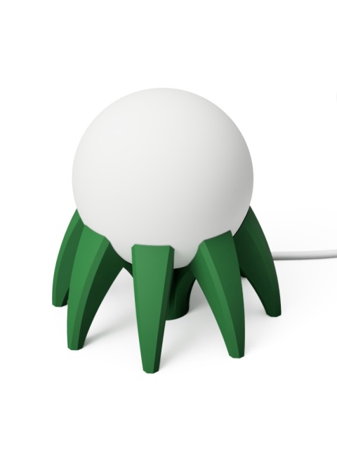 Lampka nocna PAJĄCZEK ze szklanym kloszem czarna