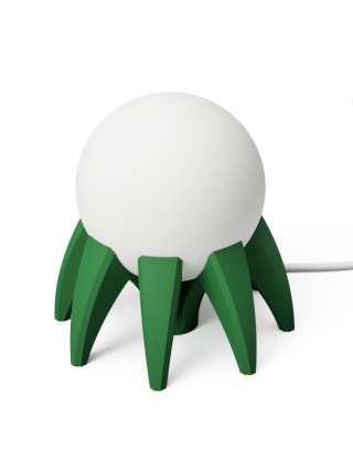 Lampka nocna PAJĄCZEK ze szklanym kloszem solidna zielona