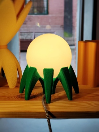 Lampka nocna PAJĄCZEK ze szklanym kloszem solidna zielona