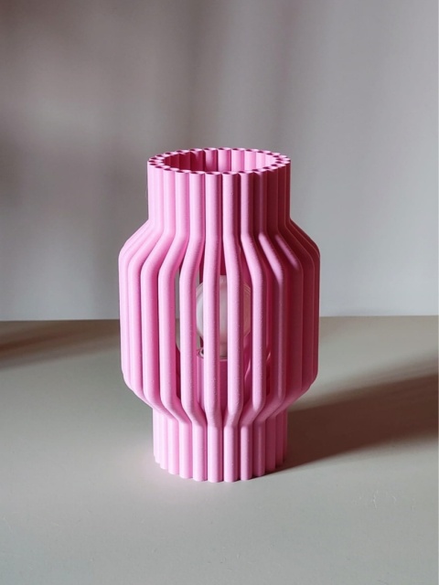 Lampka nocna RURKI różowa malinowa