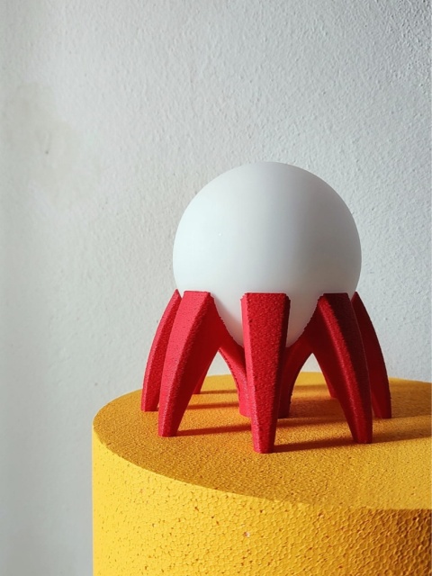 Lampka nocna PAJĄCZEK ze szklanym kloszem żółta