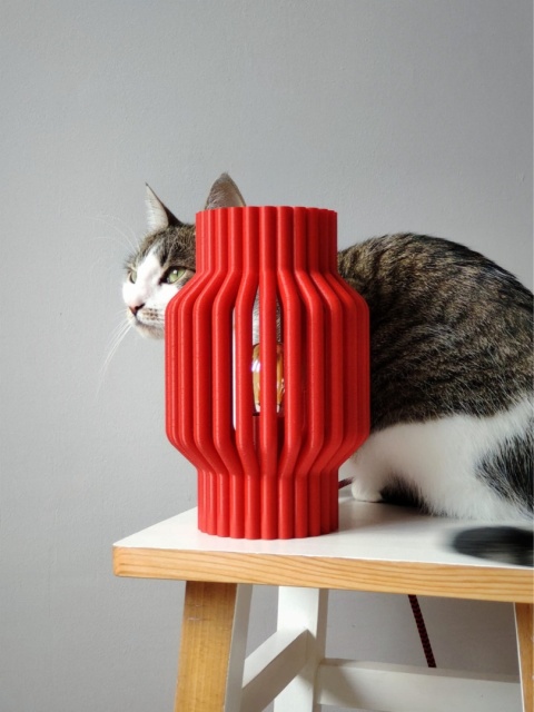 Lampka nocna RURKI czerwona