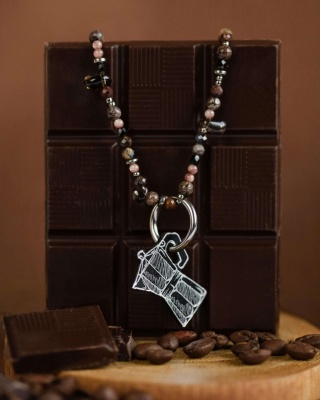 Zawieszka KAWIARKA srebrna