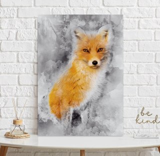 Plakat RUDY LIS ABSTRAKCJA pomarańczowo czarny