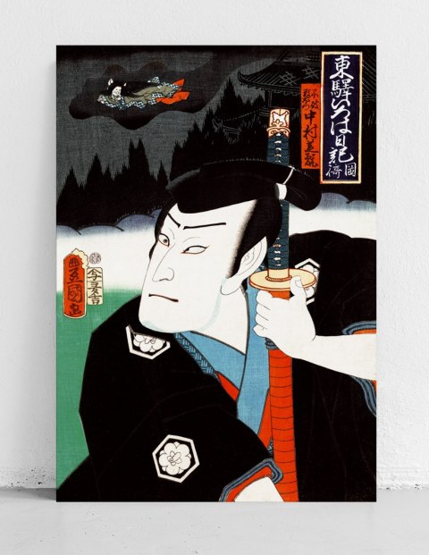 Plakat SAMURAJ RONIN japoński styl kolorowy